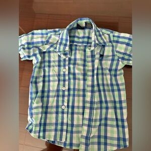 🌿10/$10🌿Wrangler Blue and Green Checkered Casual Shirt